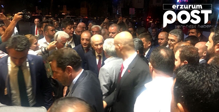 MHP Genel Başkanı Bahçeli’ye Erzurum’da yoğun ilgi